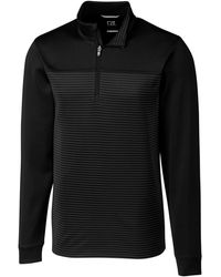 Cutter & Buck - Traverse Stripe Stretch Quarter Zip Big And Tall Pullover Jacket - Lyst