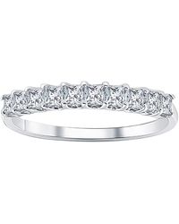 Pompeii3 - 1/2ct Princess Cut Diamond U-prong Wedding Ring 10k White Gold - Lyst
