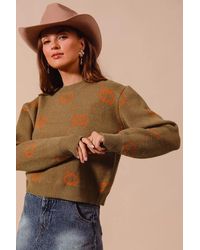 TRUEDAMES - Pumpkin Rhombus Halloween Thanksgiving Sweater - Lyst