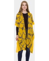 TRUEDAMES - Chain Print Super Soft Kimono Poncho - Lyst