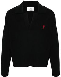 Ami Paris - De Coeur Logo Polo Sweater - Lyst