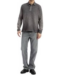 Rag & Bone - Washed Flame Long Sleeve Rugby Polo - Lyst