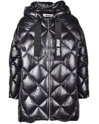 ANNIE PARIS - Shiny Quilted Down Jacket With Hood - Lyst