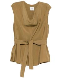 Alysi - Blouse With Belt - Lyst