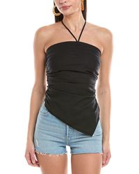Onia - Air Asymmetrical Halter Linen-Blend Top - Lyst