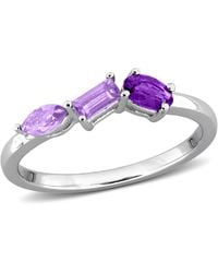 Mimi & Max - Multi-Gem Three Stone Ring Sterling - Lyst