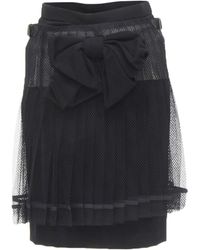 Comme des Garçons - Comme Des Garcons 2004 Bow Buckle Layered Pleated Net Mesh Skirt - Lyst