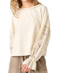 Mittoshop - Eyelet Long Sleeve Top - Lyst