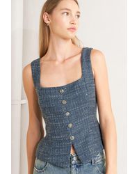 TRUEDAMES - Studio Femme Look Tweed Top - Lyst
