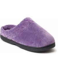 Dearfoams - Darcy Quilted Cuff Velour Clog House Slipper - Lyst