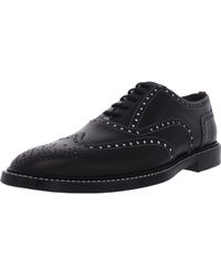 Burberry - Lennard Leather Oxford Wingtip Shoes - Lyst