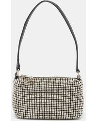 Alexander Wang - Leather And Mesh Mini Heiress Crystals Pouch Bag - Lyst
