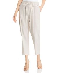 Tahari - Linen Blend Pleated High-waist Pants - Lyst