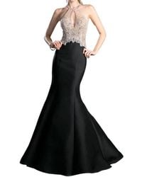 Cinderella Divine - Sheer Beaded Bodice Mermaid Gown - Lyst