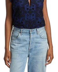 Figue - Maris Embroidered Cotton Top - Lyst