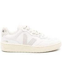 Veja - V-90 O. T. Perforated Leather Sneakers - Lyst