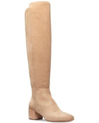 MICHAEL Michael Kors - Braden Mid Boot Faux Suede Almond Toe Knee-High Boots - Lyst