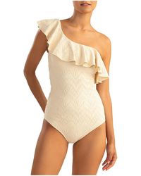 Shoshanna - Knit Polyester One-piece Swimsuit - Lyst