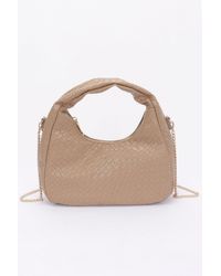 Fashnzfab - Embossed Faux Leather Hobo Bag - Lyst