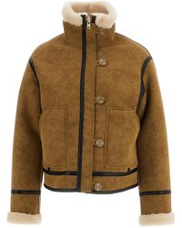 Stand Studio - Dara High-Funnel Collar Faux Shearling Jacket - Lyst