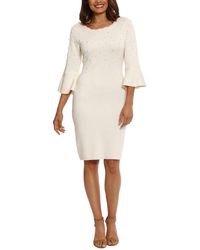 London Times - 3/4 Sleeve Mini Dress - Lyst