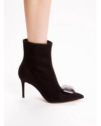 Gianvito Rossi - Jaipur Suede Embellished Bootie - Lyst