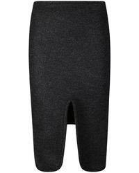 Victoria Beckham - Pencil Skirt With Front Slit And Asymmetric Hem - Lyst