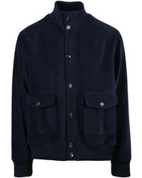 Circolo 1901 - Pilot Velvet Jacket With Flannel Lining And Stand Collar - Lyst