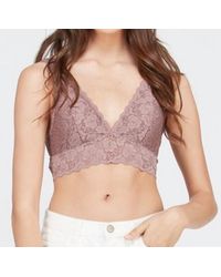 Wishlist - Scalloped Lace V Neck Padded Bralette - Lyst