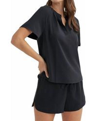 Bella Dahl - Flowy Short Sleeve Pullover Top - Lyst