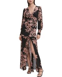Mng - Ximena Floral Front Slit Maxi Dress - Lyst