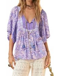 Spell - Sannah Short Sleeve Blouse - Lyst