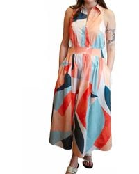 Elan - Sleeveless Collared Maxi Dress - Lyst