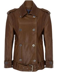 Zeynep Arcay - Oversized Leather Biker Jacket - Lyst