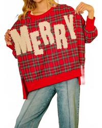 Bibi - Merry Plaid Sweatshirt - Lyst
