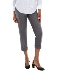 Thom Browne - Low Rise Side Tab Slim Trousers, Brand Size 38 (Us - Lyst