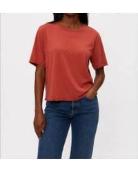 Michael Stars - Jackie Raw Edge Short Sleeve Daily Crew Tee - Lyst