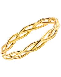 MAX + STONE - Solid 10K Stackable Braided Ring - Lyst