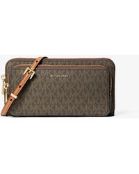 Michael Kors - Jet Set Large Signature Logo Convertible Crossbody Bag - Lyst