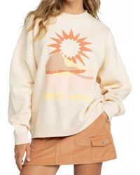 Roxy - Lineup Oversized Crew Sweatshirt - Lyst