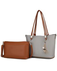MKF Collection by Mia K - Malay Vegan Leather Tote Bag With Cosmetic Pouch - 2 Pieces - Lyst