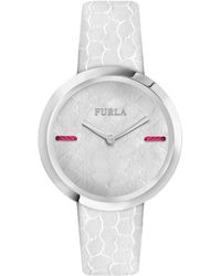 Furla - My Piper Dial Ss Calfskin Leather Watch - Lyst