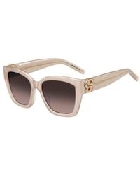 BOSS - Nude-Acetate Sunglasses With Double B Monogram - Lyst