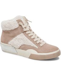 Dolce Vita - Zilvia Plush Suede High Top Casual And Fashion Sneakers - Lyst