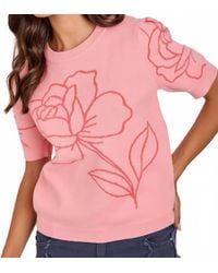 Bone - Camellia Floral Sweater Top - Lyst