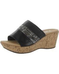 Naot - Tiki Faux Leather Wedge Mule Sandals - Lyst