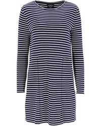 A.P.C. - Striped Viscose Mini Shirt Dress - Lyst