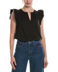 Anne Klein - Flutter Sleeve Top - Lyst