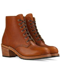 Red Wing - Wing Heritage Clara 3404 Boots Leather Lace Up Block Heel - Lyst