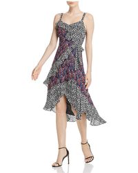 Parker - Kathy Silk Floral Midi Dress - Lyst